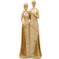 Bronze Finish Masai Couple Figurine