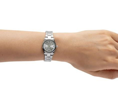 Casio Ladies Basic Analogue Stainless Steel Bracelet Easy Reader Dial Watch - LTP-V001D