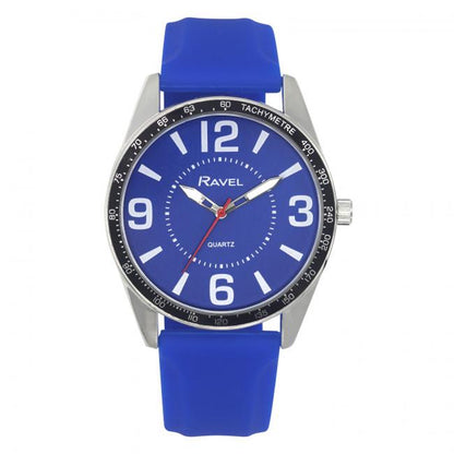 Ravel Mens Sports Dial Silicone Strap Watch Available Multiple Colour