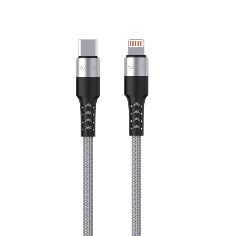 WyeFlow Type C to 8 Pin Fast Braided Charging Cable 2m