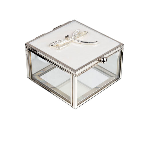 Sophia Dragonfly Trinket Box with Enamel Lid and Diamantes