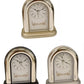 Twins Arch Roman Number White Dial Light/Snooze with Silent Sweep Alarm / Mantel Clock Available Multiple Colour