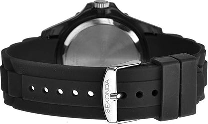 Sekonda Mens Dated Analogue Black Rubber Band Watch 3361