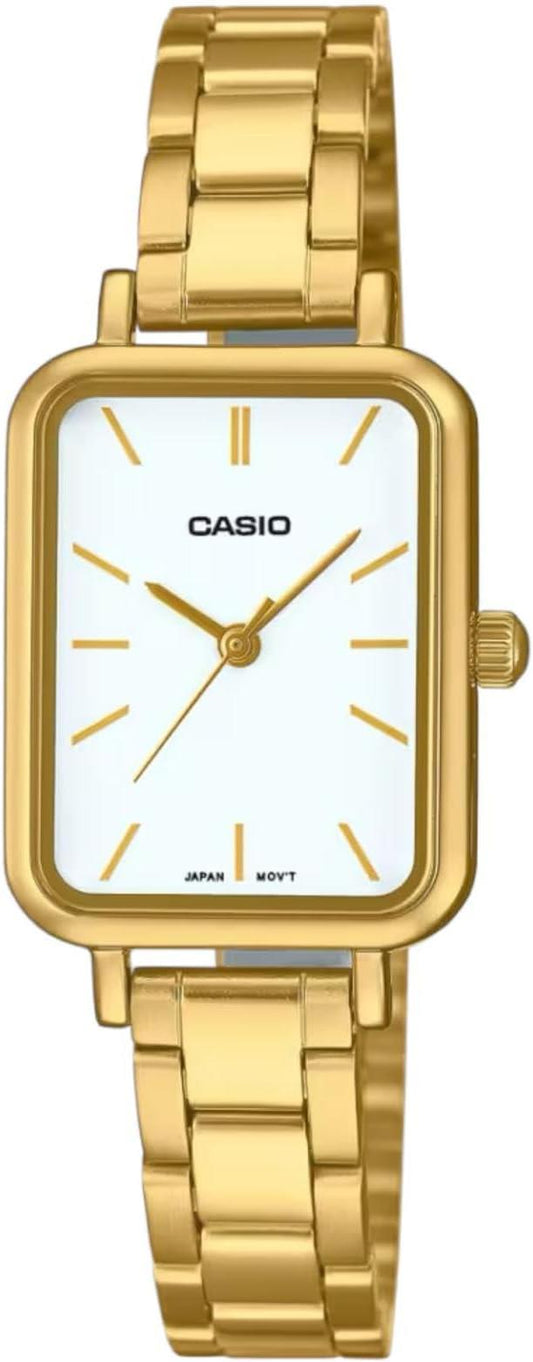 Casio Ladies Slim White dial Bracelet Watch