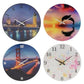 Hometime Glass Wall Clock 30cm Available Multiple Design