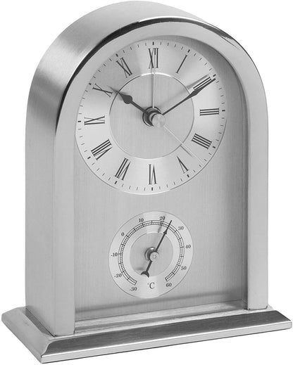 Wm.Widdop Arched Mantel Clock Aluminium Case W284 Available Multiple Colour