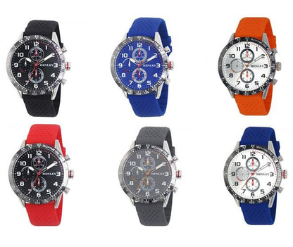 Henley Mens Fashion Large Polished Sports Rubber Silicone Watch H02225  Available Multiple Colour