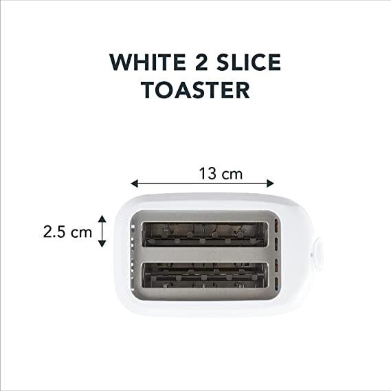 PIFCO 2 Slice Toaster in White
