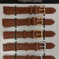 TNMR Tan calf regular watch straps card of 6 Available Size 10MM - 24MM