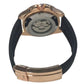 NY London Mens Automatic Dated Dial Analogue RoseGold/Black Rubber Strap Watch