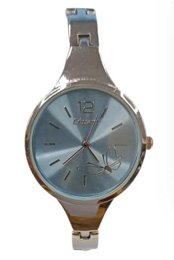 Luisant Ladies Fashion Round Blue Dial Silver Steel Bracelet Strap Watch - CLEARANCE NEEDS RE-BATTERY