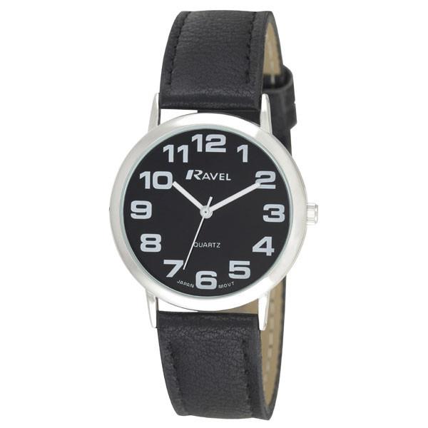 Ravel Mens Basic Leather Strap Watch R0105G Available Multiple Colour