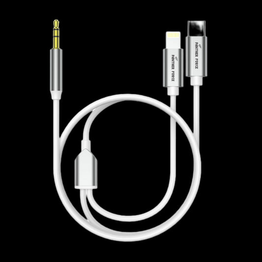 Panther Force 1M AUX Cable for Type-C & Apple Connectors