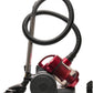 HomeLife 800w Bagless Corded Cyclone Vacuum - Red