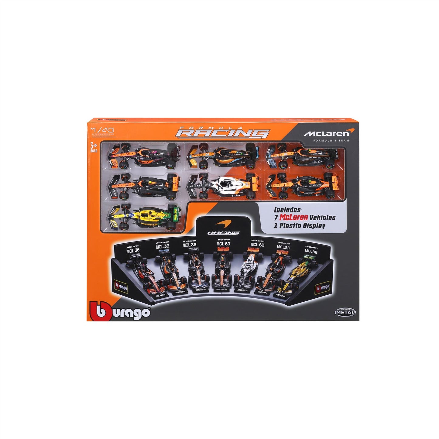 1:43 F1 Mclaren Deluxe Gift Set With Display Stand - Diecast Model car Collectables