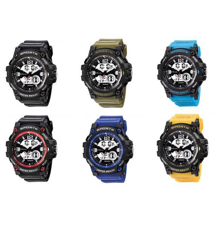 Ravel Mens Boys Ana-Digi Dual time 5ATM Sports Watch RDT.2 Available Multiple Colour