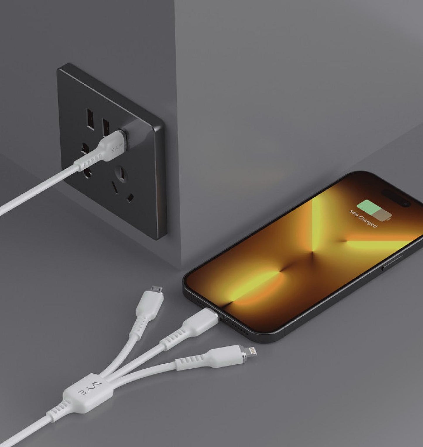 WyeFlow Multi-Device USB A 4-in-1 Cable 1.2m