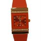 Clasico Ladies Bling Water Resistant Square Dial Rubber Strap Watch Available Multiple colour