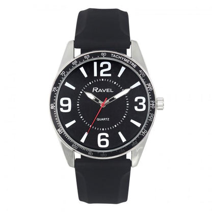 Ravel Mens Sports Dial Silicone Strap Watch Available Multiple Colour