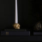 Gold Skull Candlestick Holder