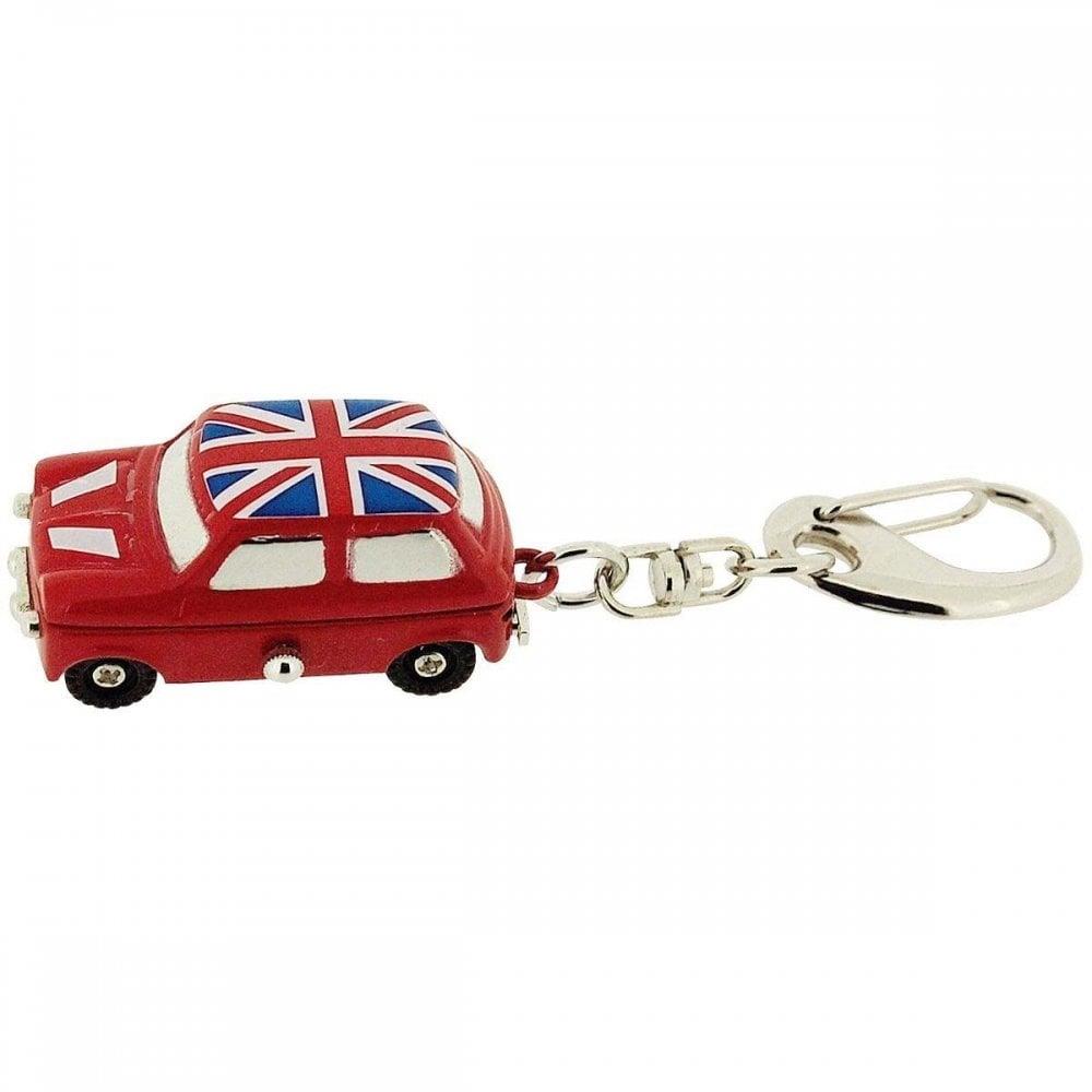 Imperial Key Chain Clock Union Jack Mini Red Car IMP732R- CLEARANCE UNBOXED NEEDS RE-BATTERY