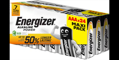 Energizer Alkaline AAA Batteries - Pack of 24