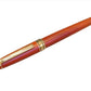 Imperial Wood Matt Brown Gold Trim Ball Pen Fine NIB IMP314R