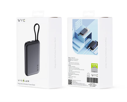 WYEFLUX Magnetic Wireless Power Bank - Grey