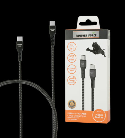 Panther Force 65W 1M Cable Type-C to Type-C - High-Quality