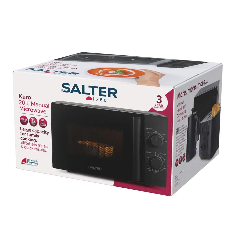 Salter Kuro 20L Manual Microwave - Black