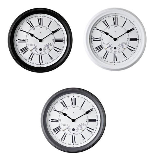 Hometime 35.5cm Roman Dial Sound Controlled With LED Light Wall Clock Available Multiple Colour