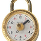 Miniature Clock Goldtone Plated Padlock Solid Brass IMP1021 - CLEARANCE NEEDS RE-BATTERY