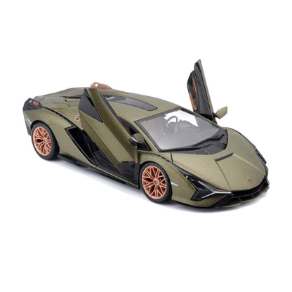 1:24 Lamborghini Sian Fkp 37 Green  - Diecast Model car Collectables