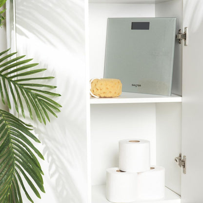 Salter Silver Glitter Electric Bathroom Scale