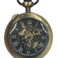 Mens & Ladies Mechanical Hand Winding Half Hunter Steampunk Bronze Pocket Watch