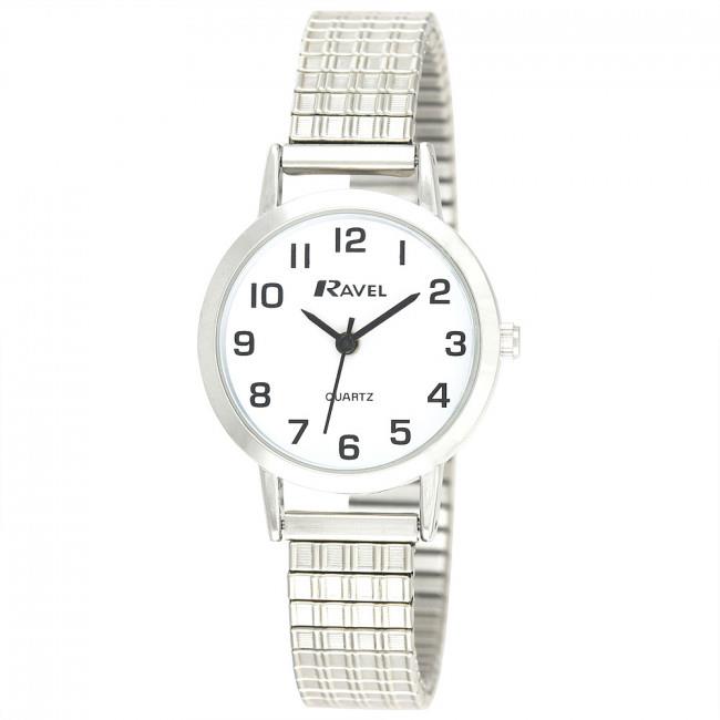 Ravel Ladies Classic Easy Read Expander Bracelet Watch R0201L Available Multiple Colour