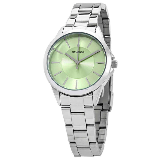 Sekonda Ladies Quartz Green Dial Stainless Steel Bracelet Watch 2632