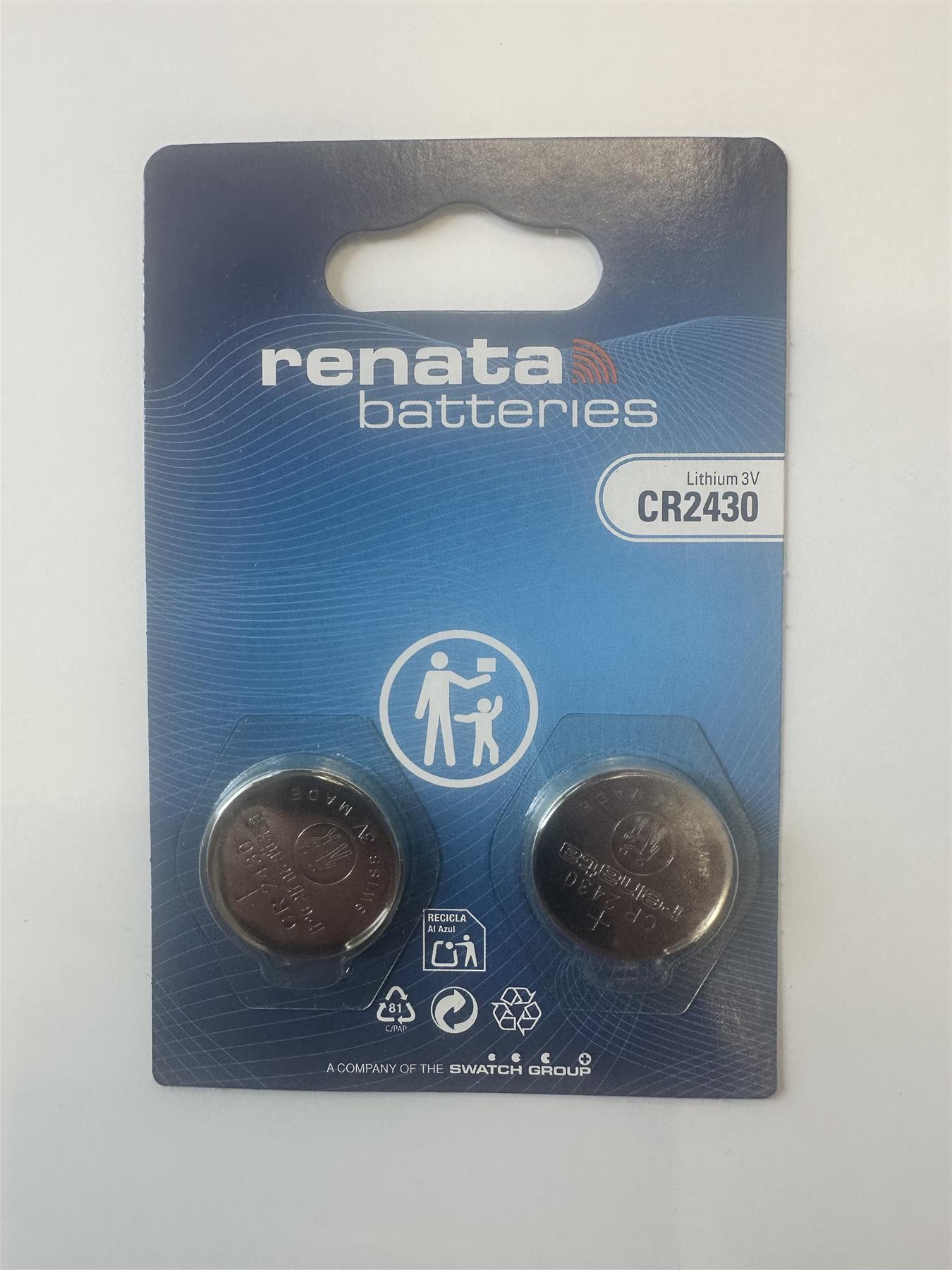Renata Lithium Batteries CR2430 twin pack