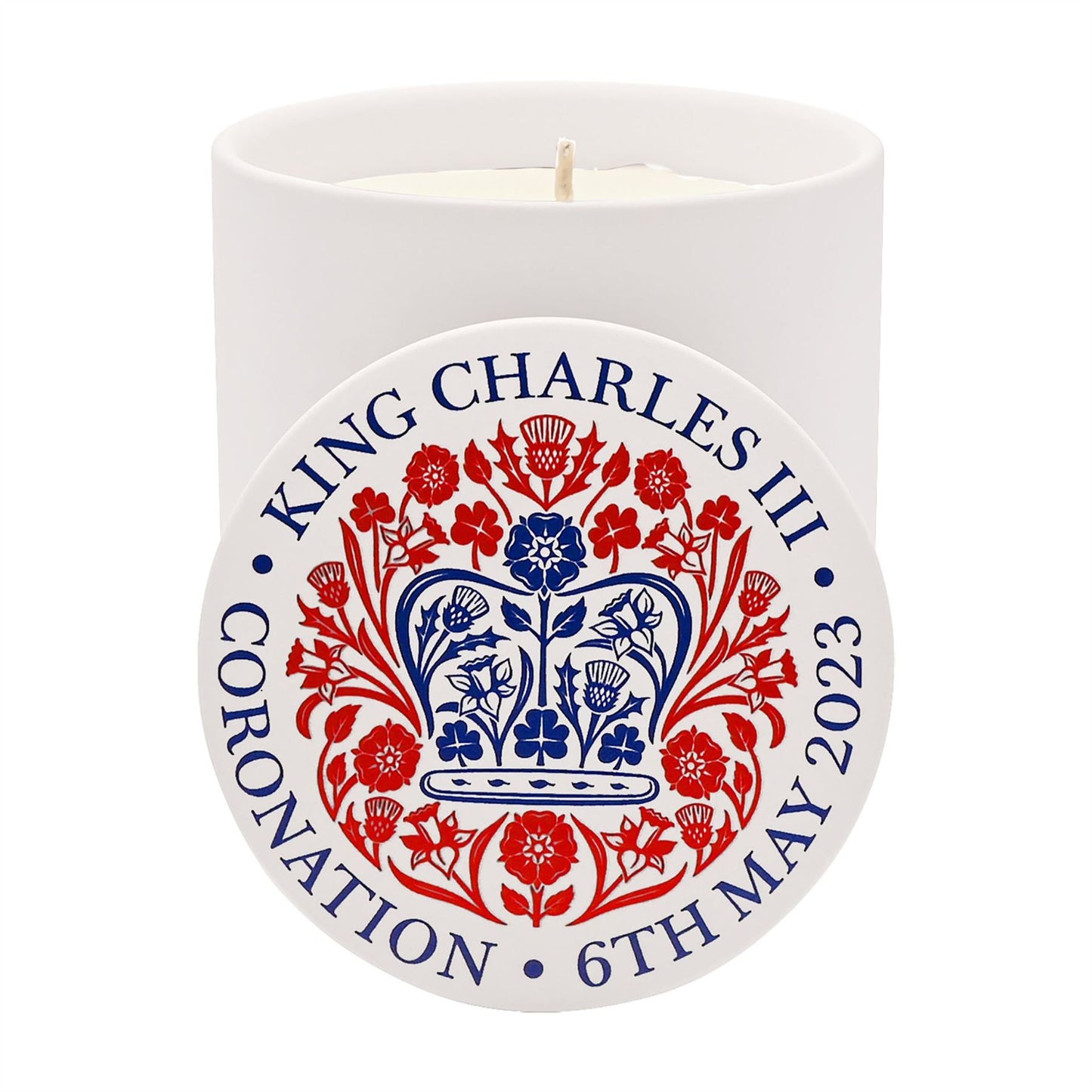 King Charles III Ceramic Candle 300ml Made In UK - Official Logo