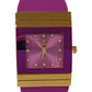 Clasico Ladies Water Resistant Bling Big Square Dial Rubber Strap WatcH  Available Multiple colour