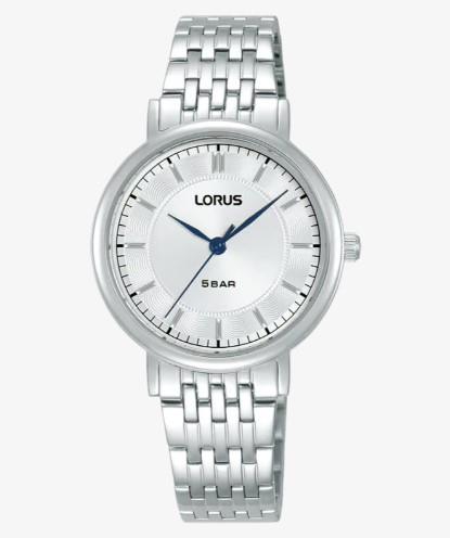 Lorus Ladies Fashion Silver Sunray Dial Stainless Steel Bracelet Watch