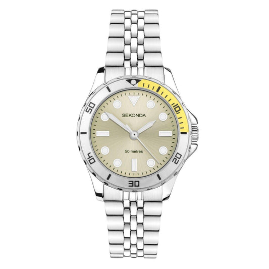 Sekonda Ladies 33mm Balearic Watch with Yellow Dial Model