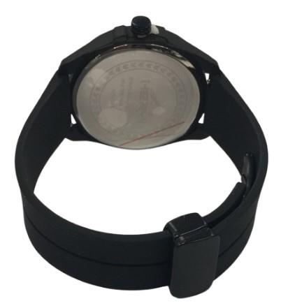 Heryi Rubber Gents Fashion Quartz Date Black Multi Dial Black Rubber Magnetic Strap Watch