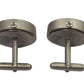 Miniature Clock Silver Plated Metal Cufflinks Solid Brass IMP413S - CLEARANCE NEEDS RE-BATTERY