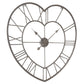 Hometime Metal Heart Shaped Wall Clock