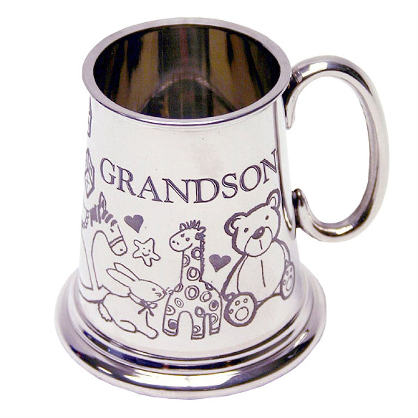 Baby Mug - Pewter Grandson - GIFT BOXED