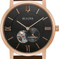 Bulova Mens American Clipper Automatic Leather Strap Watch 97A155