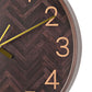 Widdop Hometime Round 12" Brown Chevron Wall Clock