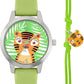 Tikkers Children Girl Boy Tiger Analogue Quartz Watch with Polyurethane Strap TKWWF003-SET