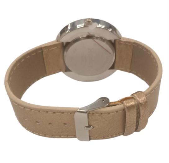 Henley Ladies Fashion Case Brown Dial And Golden Leather Strap Watch H06021.2 - CLEARANCE NEEDS RE-BATTERY